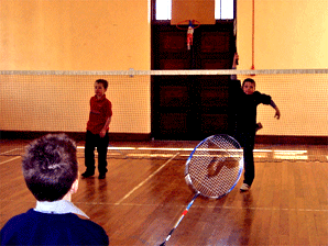 Photo of children playing badminton